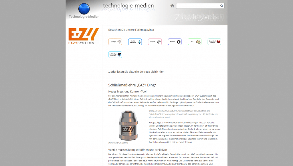 technologie-medien Schließmaßlehre EAZY Ding Neues Mess und Kontroll Tool 22.11.2022